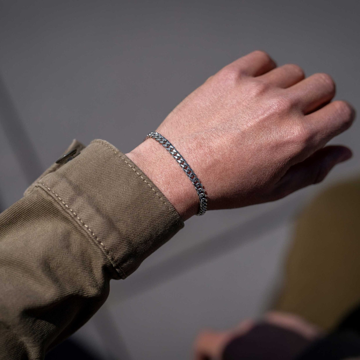 Cuban Chain Bracelet, 5MM - Silver