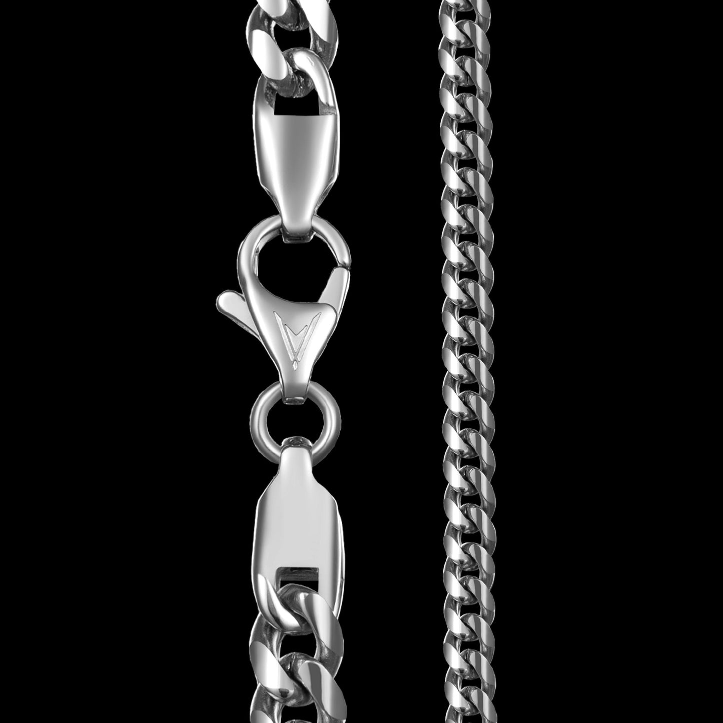 Cuban Chain Set, 5MM - Silver Set