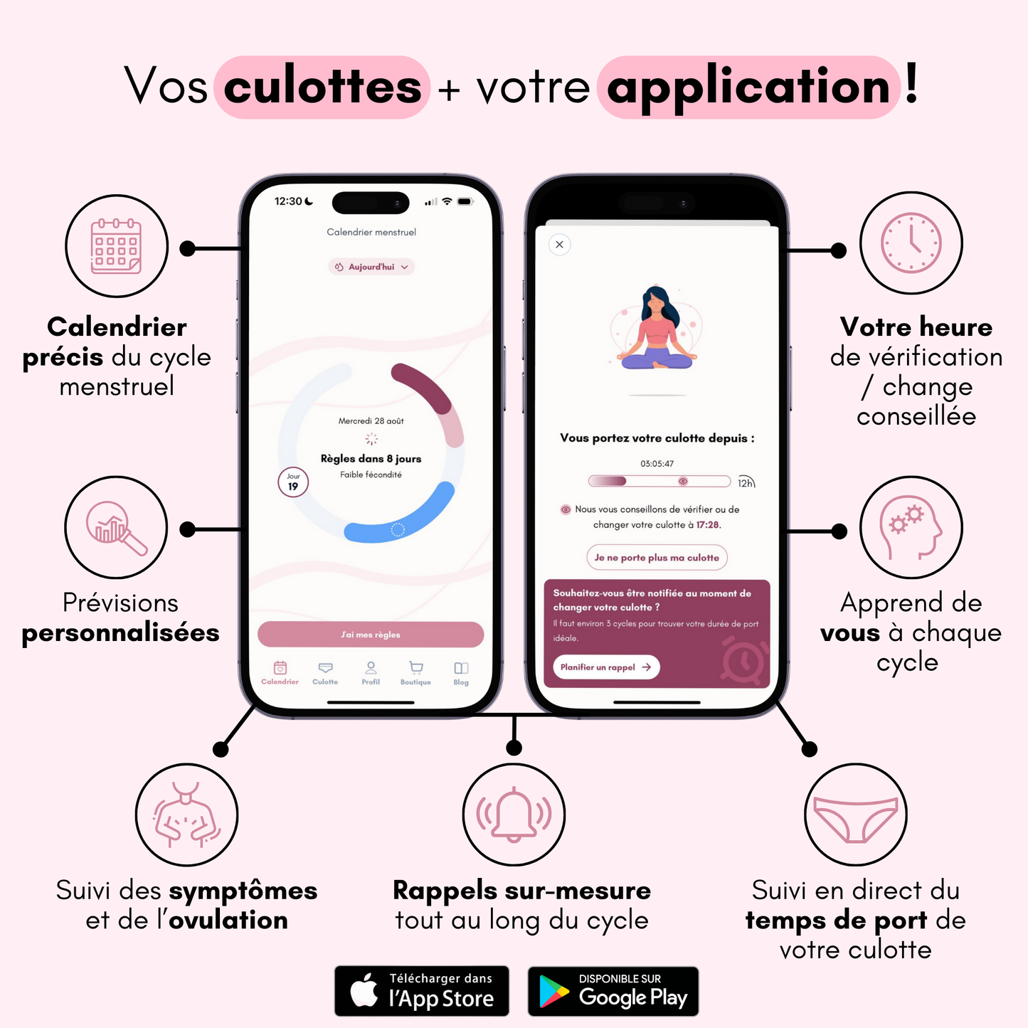 Culotte Menstruelle Respirante Céleste