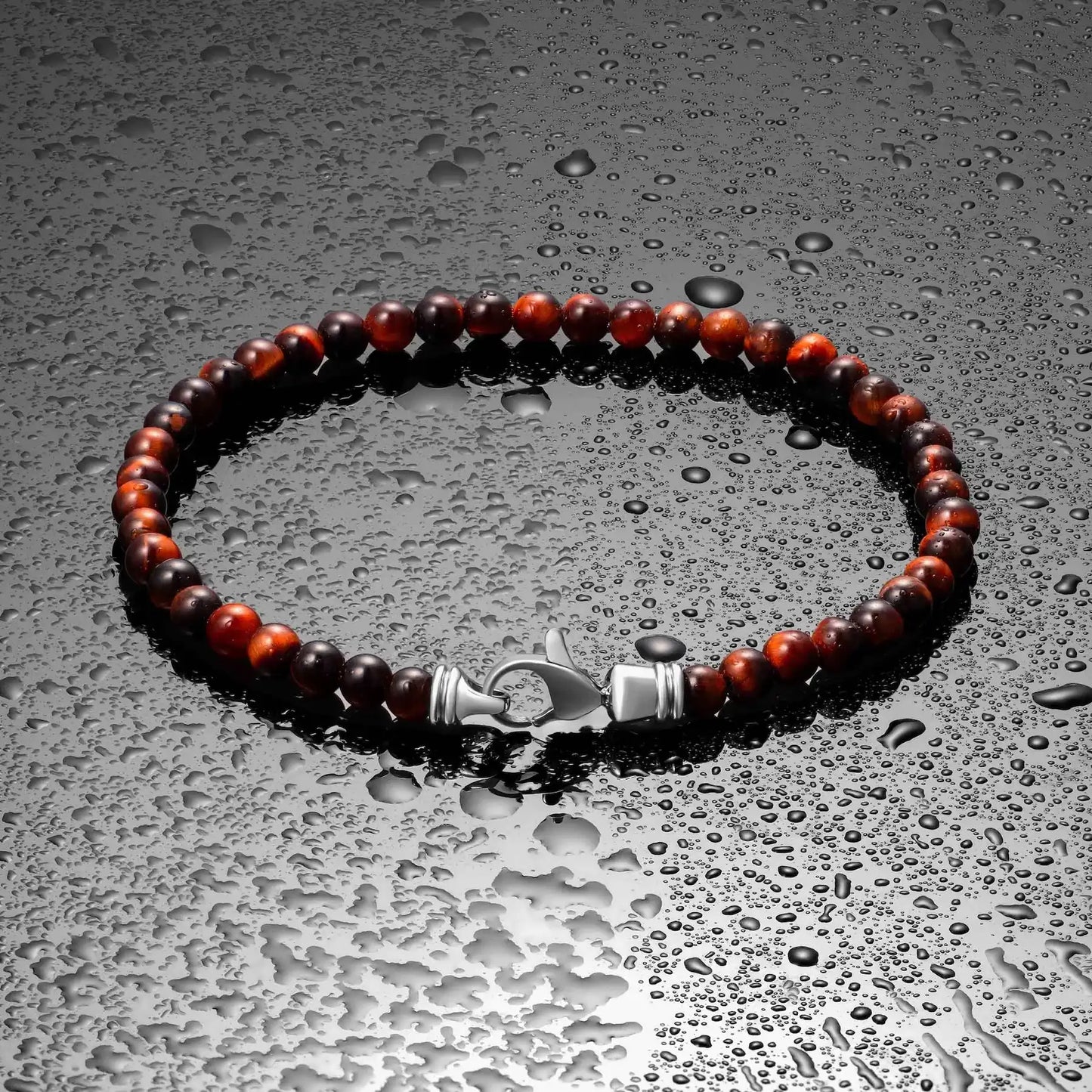 Spiritual Bead Bracelet, 4MM - Red Tiger’s Eye