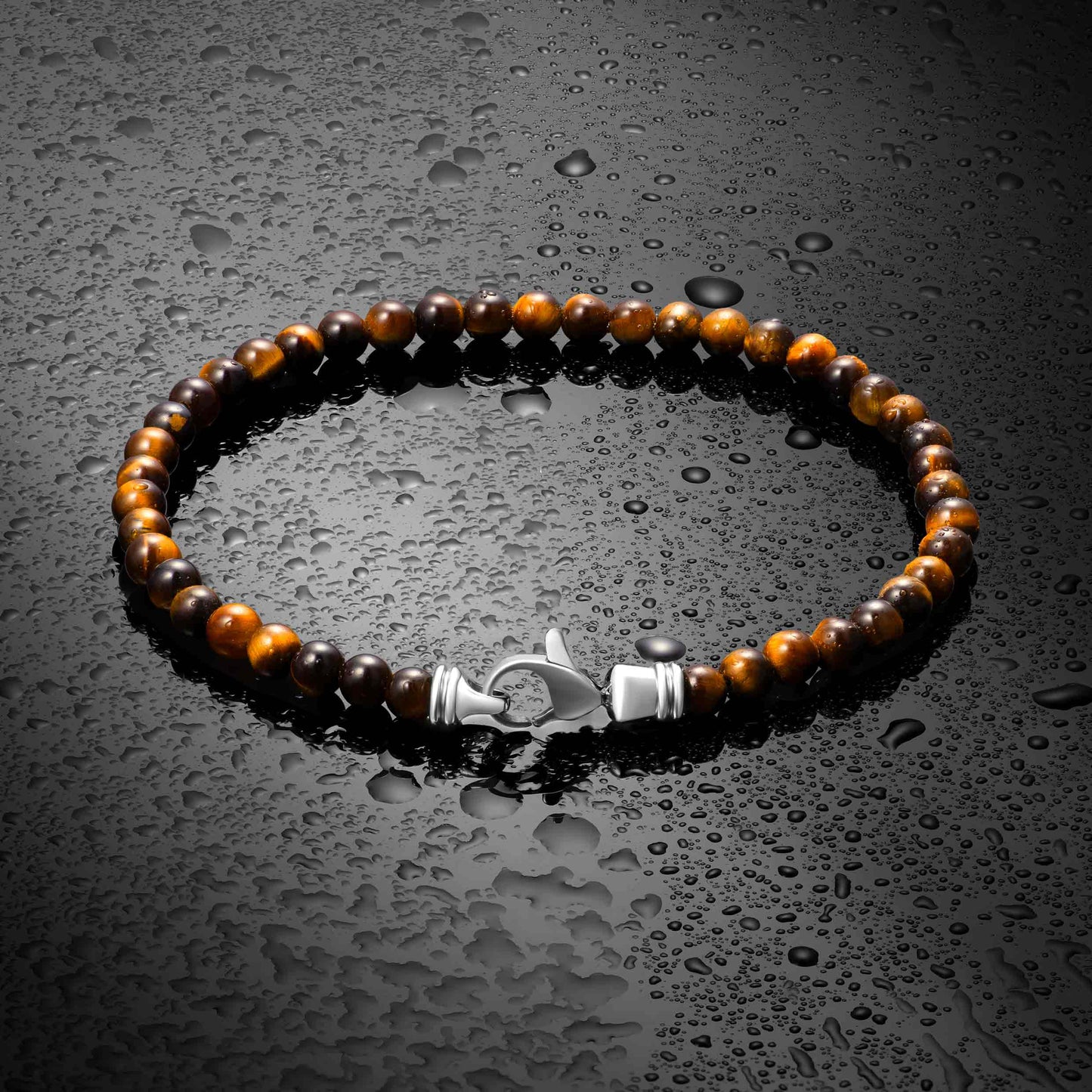Spiritual Bead Bracelet, 4MM - Tiger’s Eye