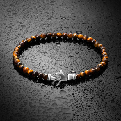 Spiritual Bead Bracelet, 4MM - Tiger’s Eye