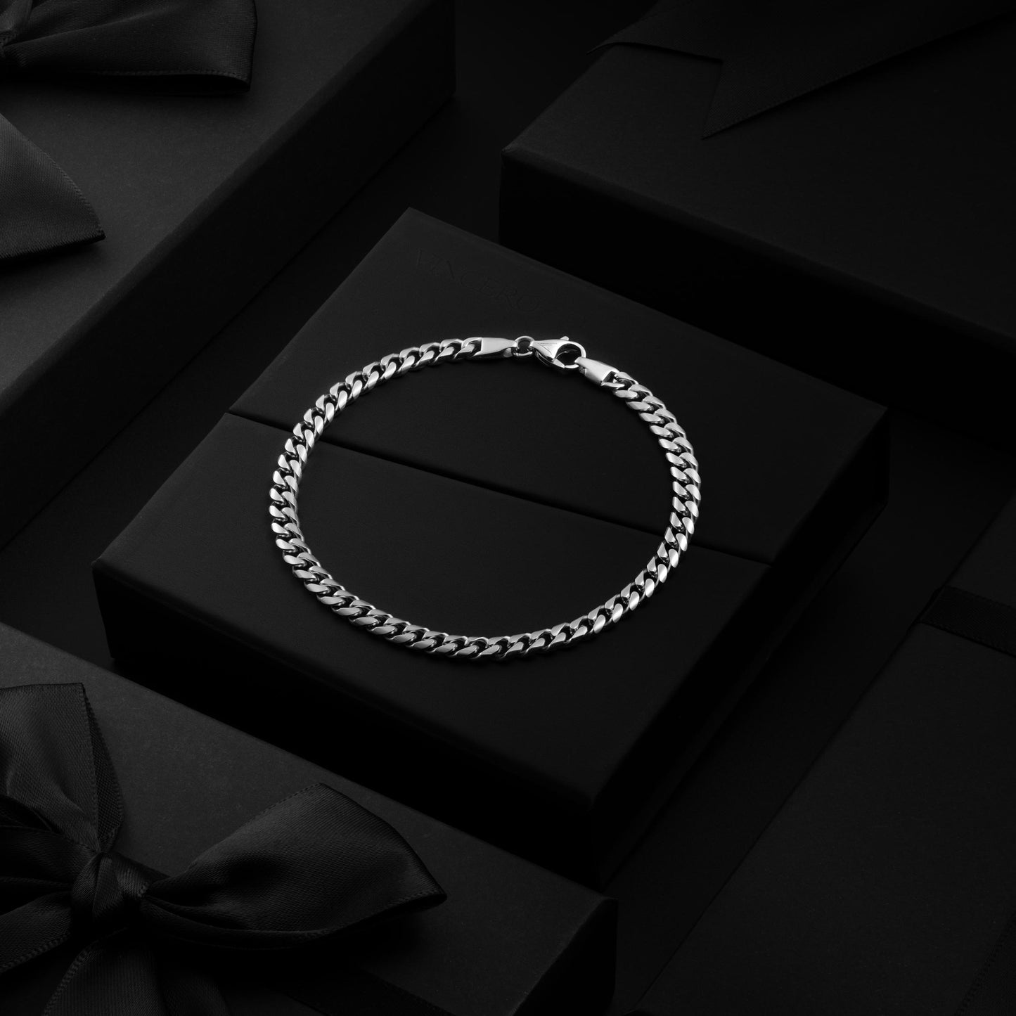 Cuban Chain Bracelet, 5MM - Silver