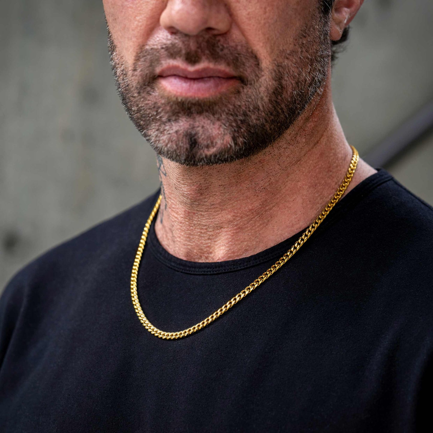 Cuban Chain Necklace, 5MM - 14K Gold