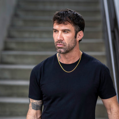 Cuban Chain Necklace, 5MM - 14K Gold