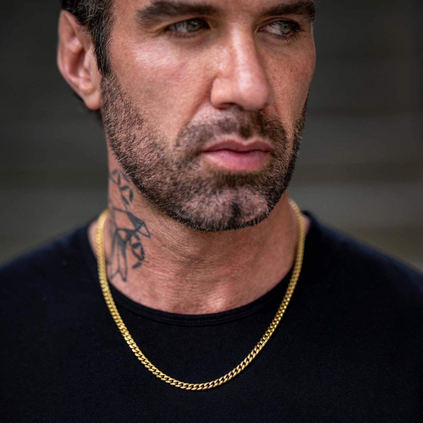 Cuban Chain Necklace, 5MM - 14K Gold