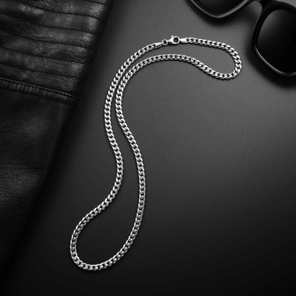 Cuban Chain Set, 5MM - Silver Set
