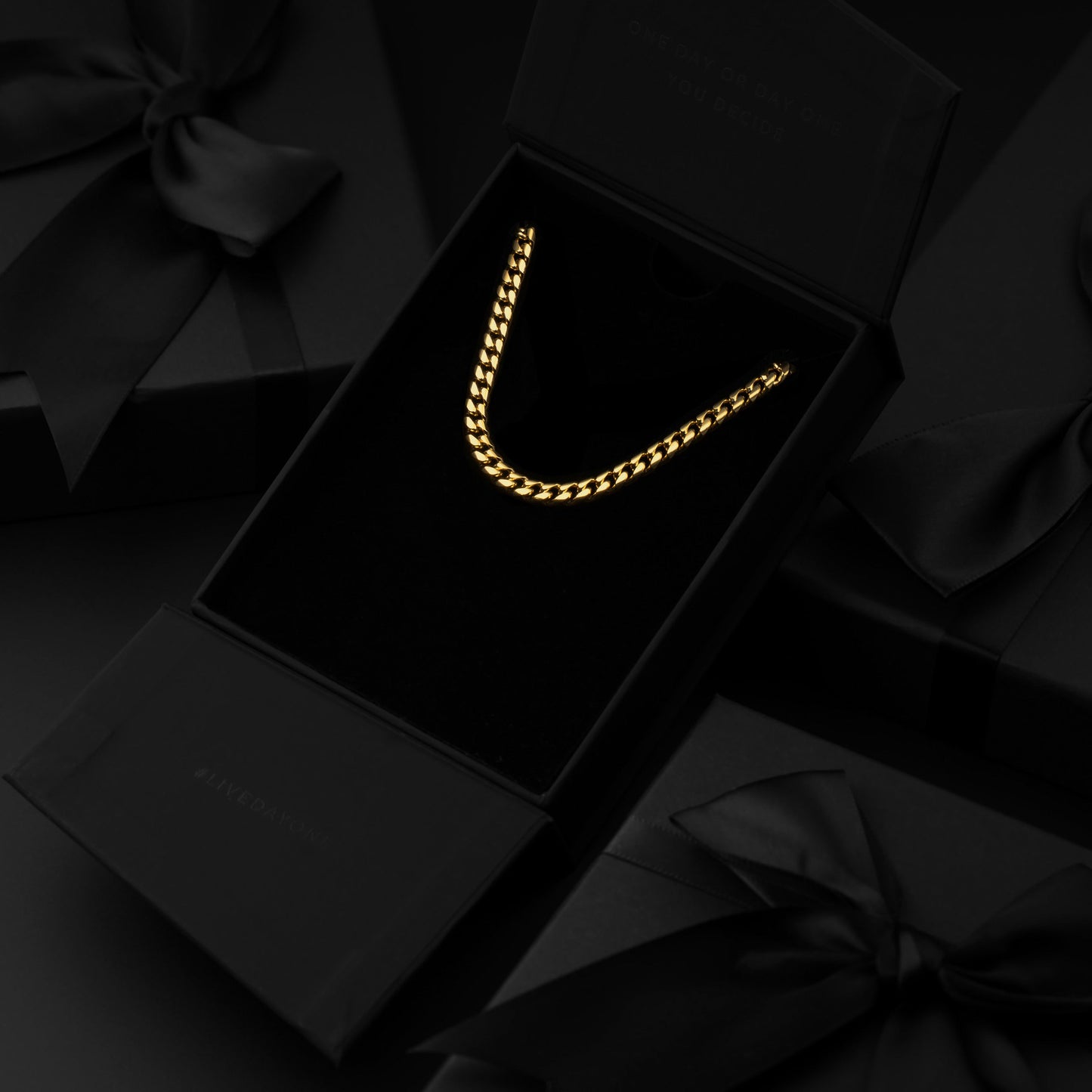 Cuban Chain Necklace, 5MM - 14K Gold