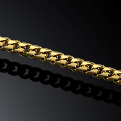 Cuban Chain Necklace, 5MM - 14K Gold