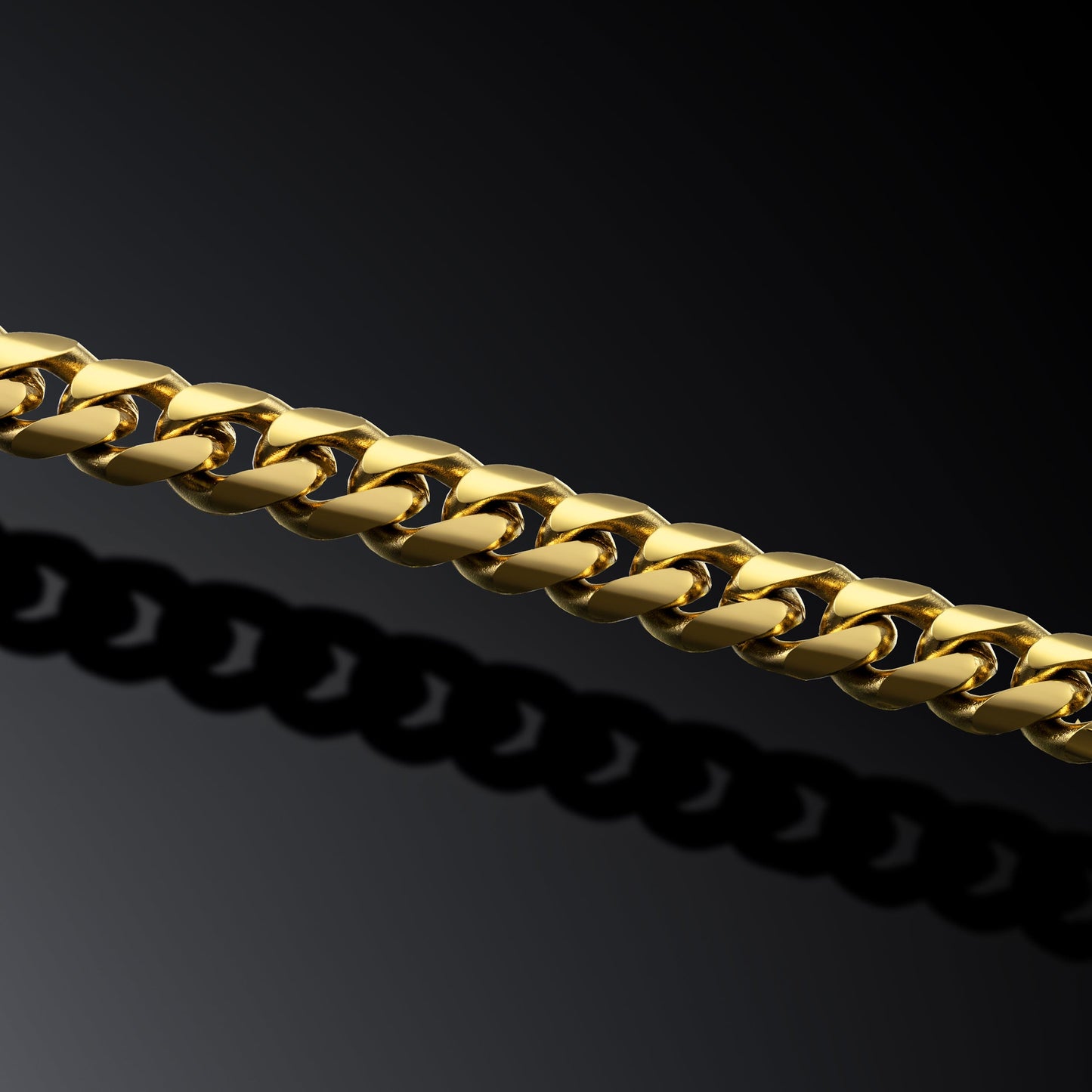 Cuban Chain Bracelet, 5MM - 14K Gold