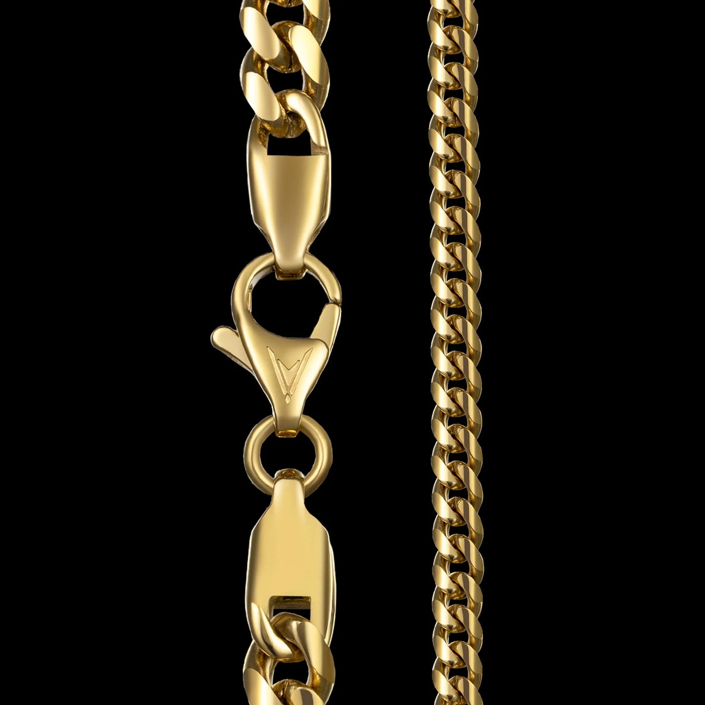Cuban Chain Necklace, 5MM - 14K Gold