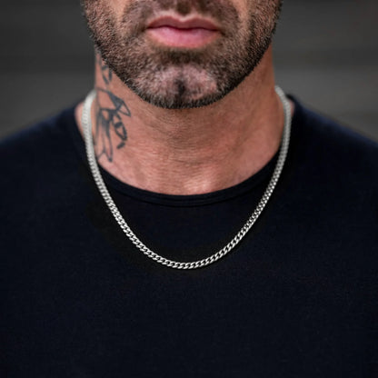Cuban Chain Set, 5MM - Silver Set