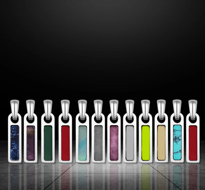 Birthstone Tag Pendant - Silver