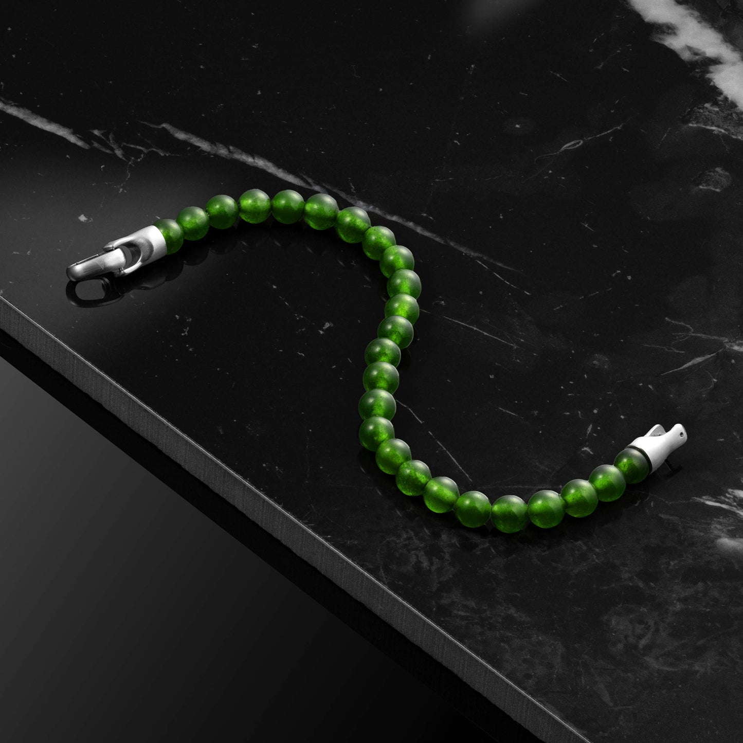 Spiritual Bead Bracelet, 8MM - Green Onyx