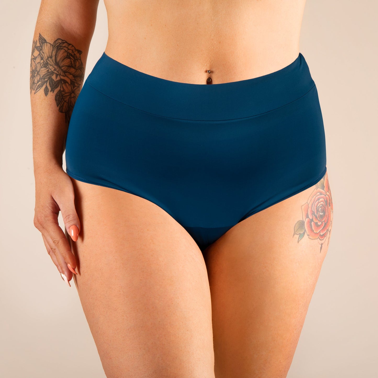 Maillot de bain menstruel taille haute Eléonore