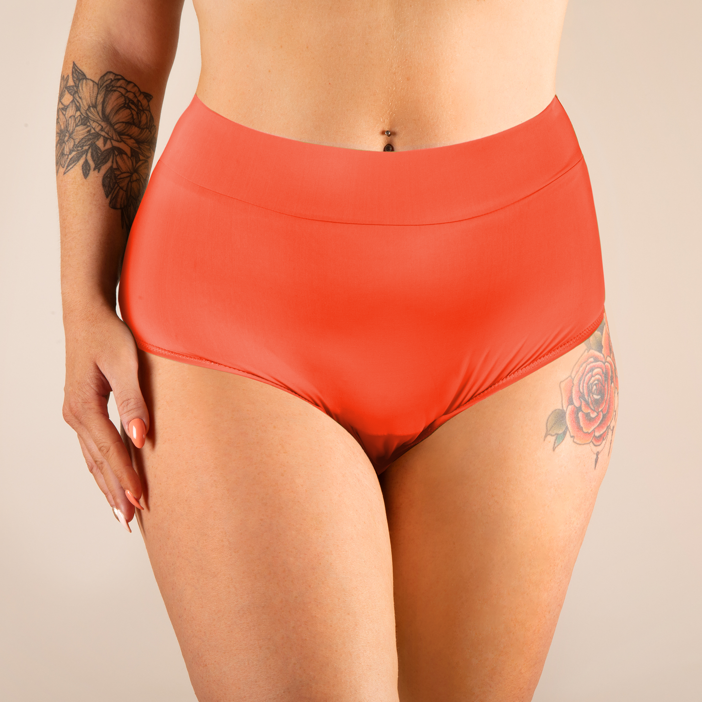 Maillot de bain menstruel taille haute Eléonore