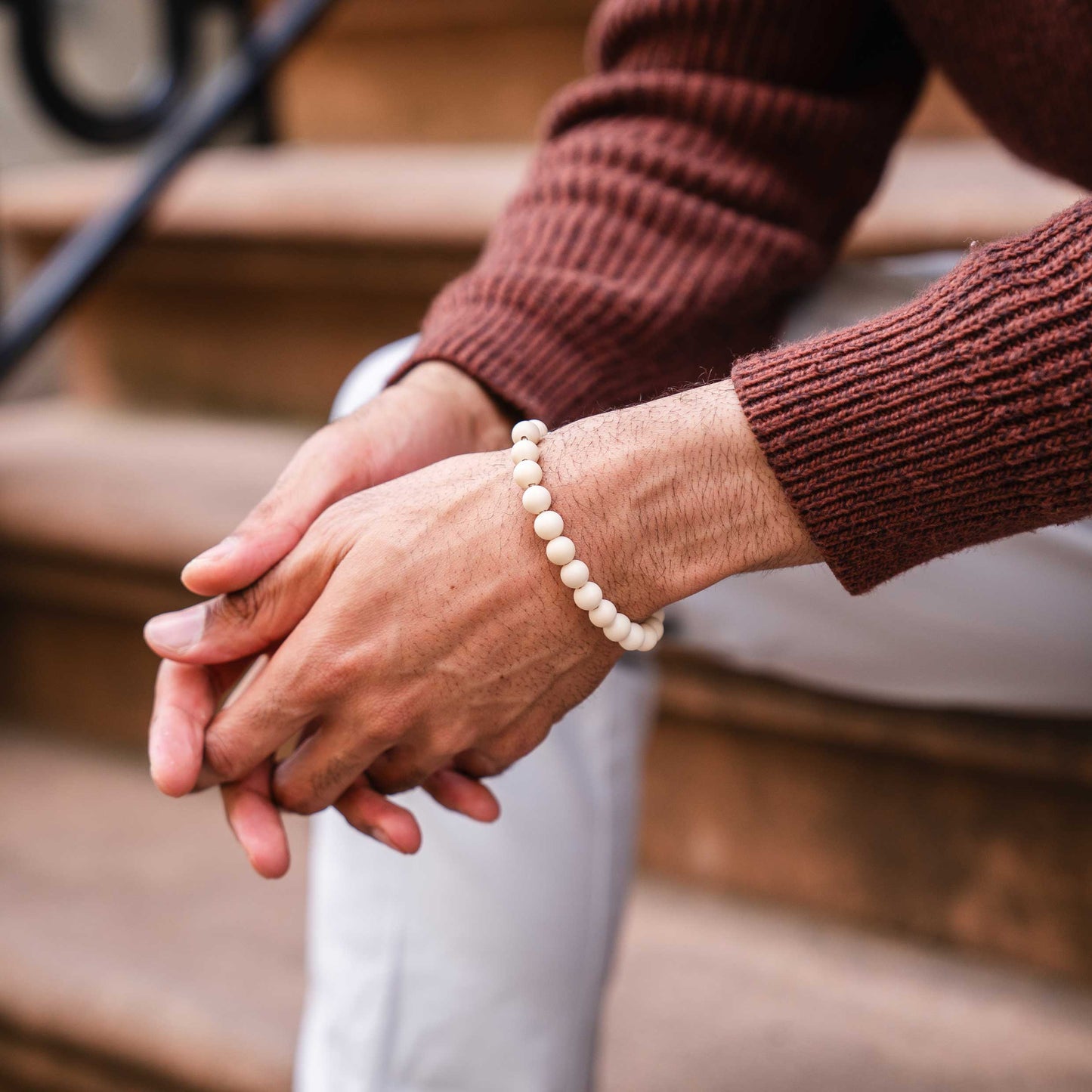 Spiritual Bead Set 8mm - Green Onyx & Riverstone