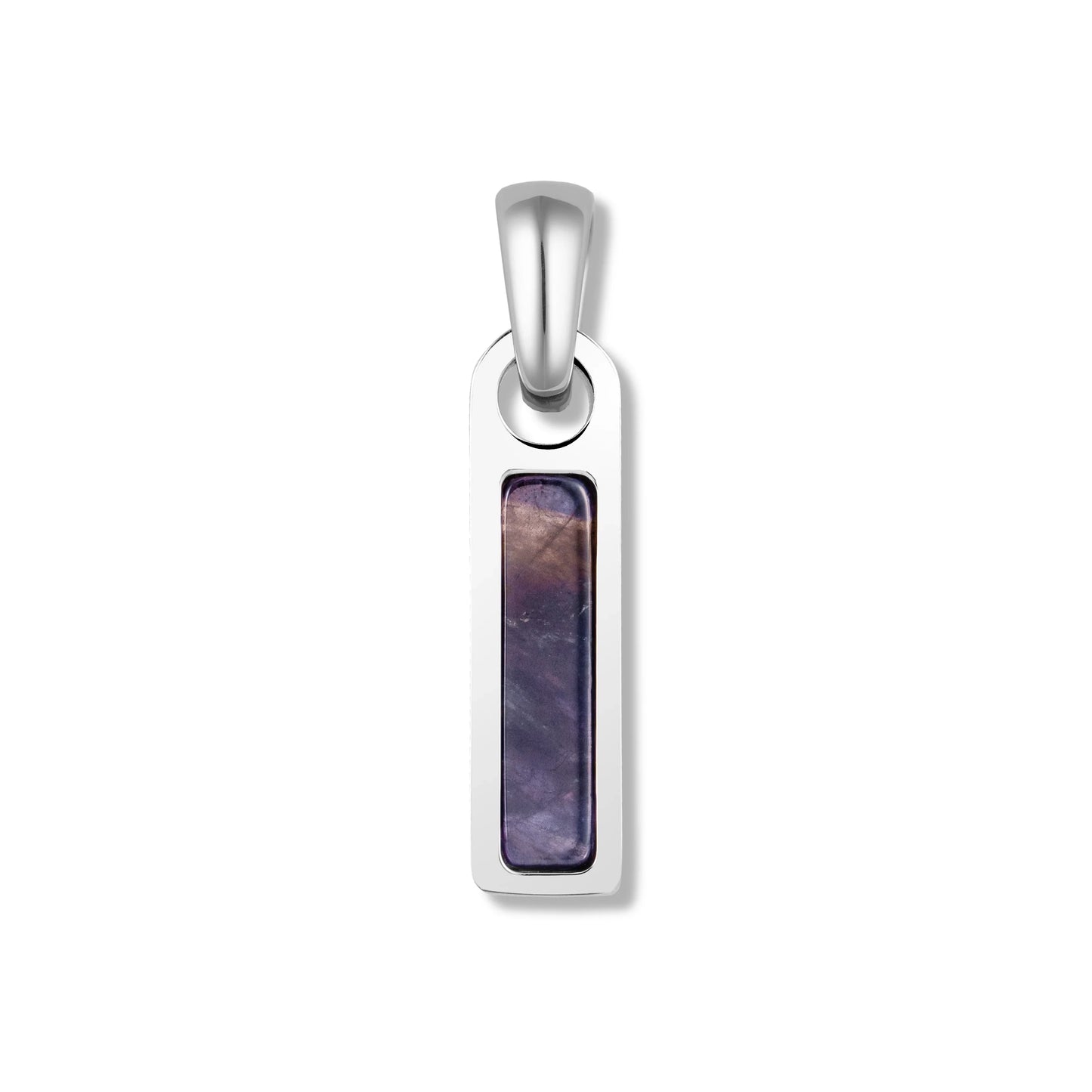 Birthstone Tag Pendant - Silver