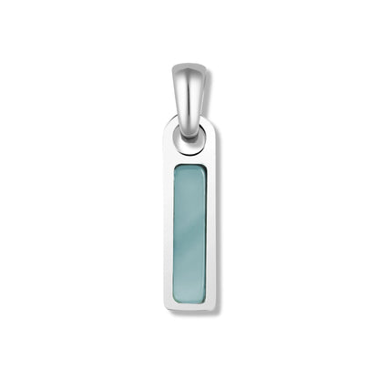 Birthstone Tag Pendant - Silver