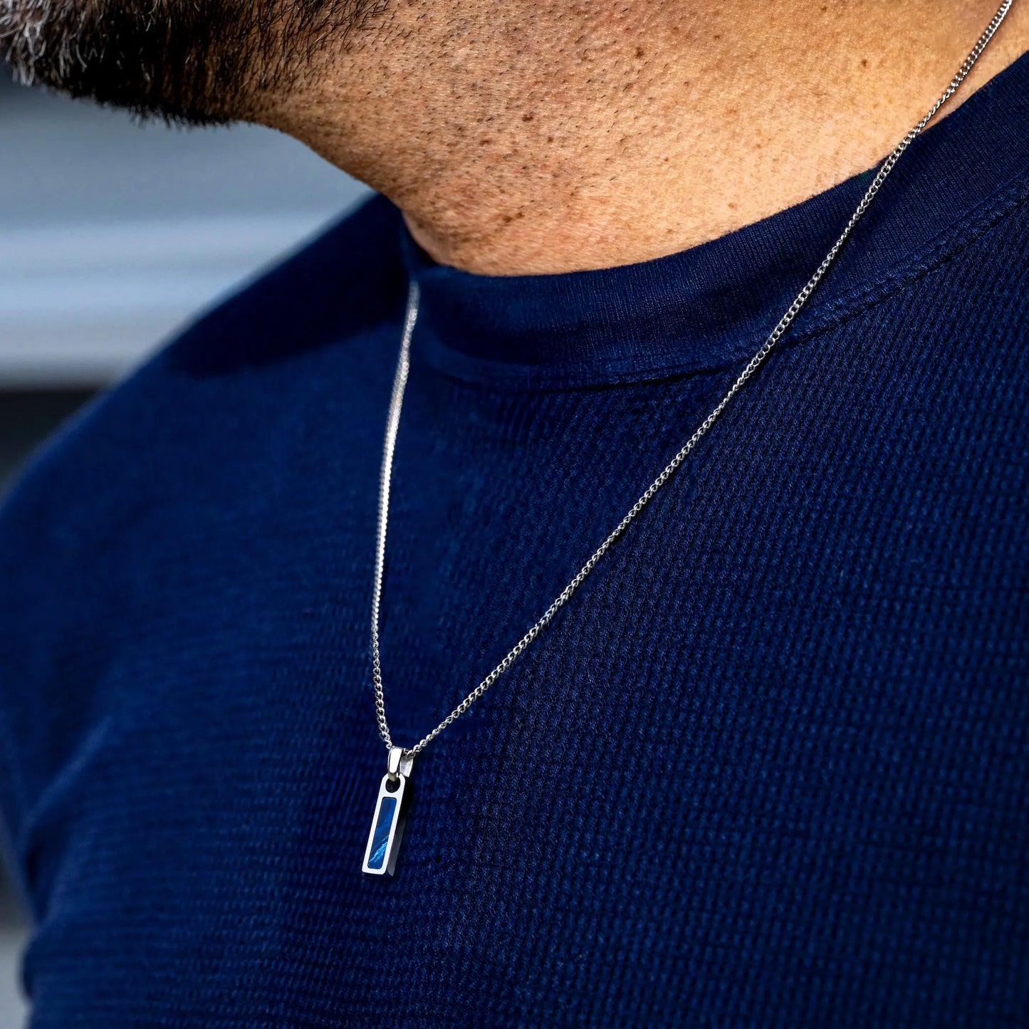 Birthstone Tag Pendant - Silver