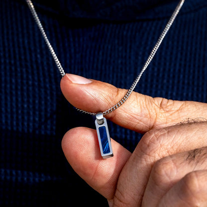 Birthstone Tag Pendant - Silver