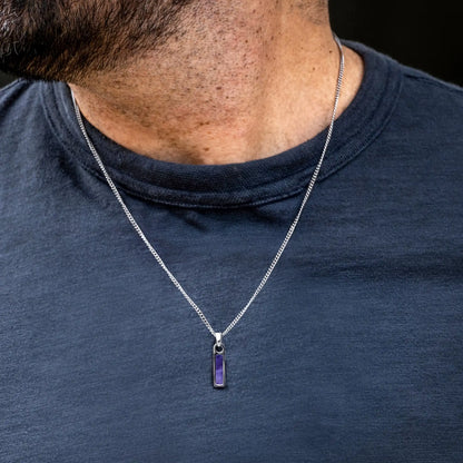 Birthstone Tag Pendant - Silver