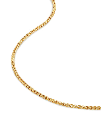 Box Chain Necklace, 2MM - 14K Gold