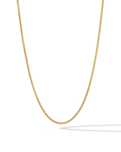 Box Chain Necklace, 2MM - 14K Gold