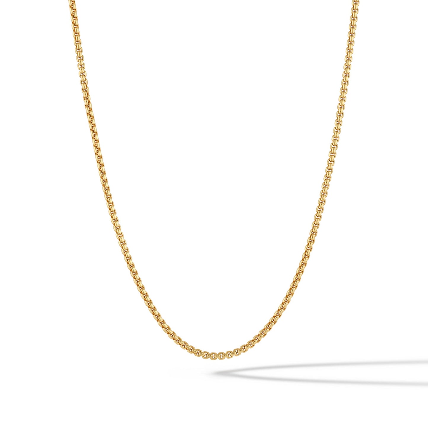 Box Chain Necklace, 2MM - 14K Gold
