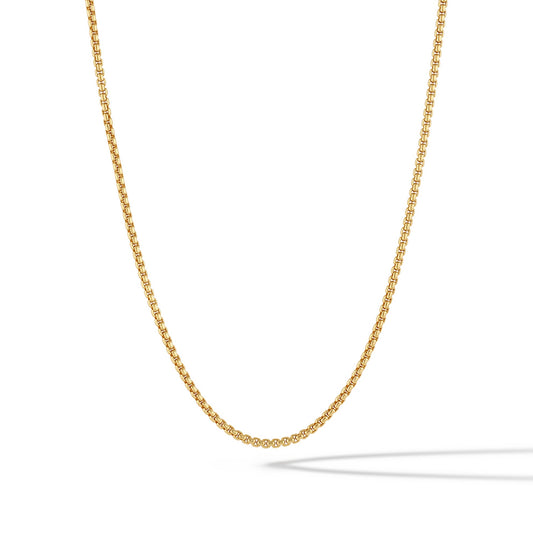 Box Chain Necklace, 2MM - 14K Gold