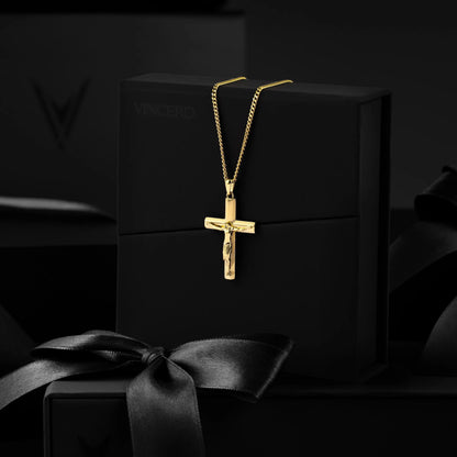 Crucifix Pendant - Gold Set
