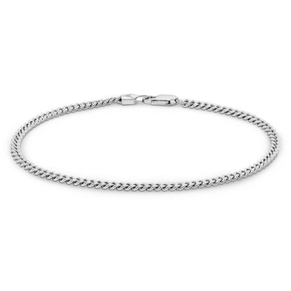 Curb Chain Bracelet, 3MM - Sterling Silver