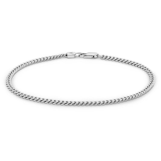 Curb Chain Bracelet, 3MM - Sterling Silver