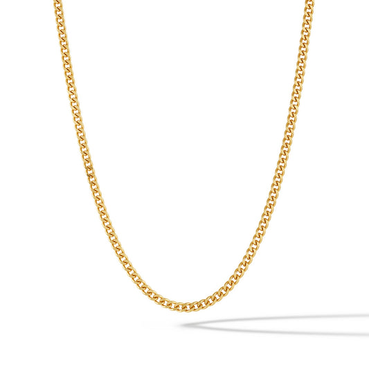 Curb Chain Necklace, 3MM - 14K Gold