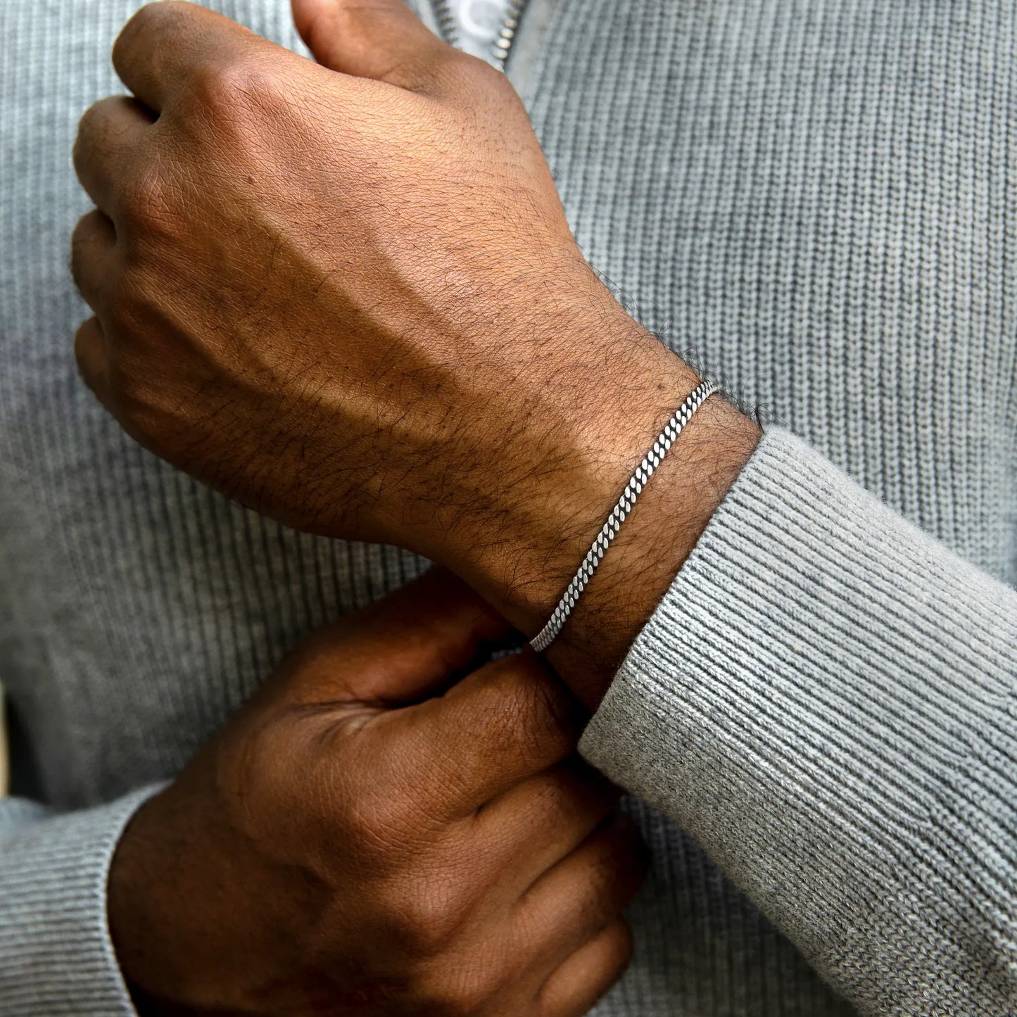 Curb Chain Bracelet, 3MM - Sterling Silver