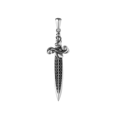 Dagger Pendant - Black Onyx