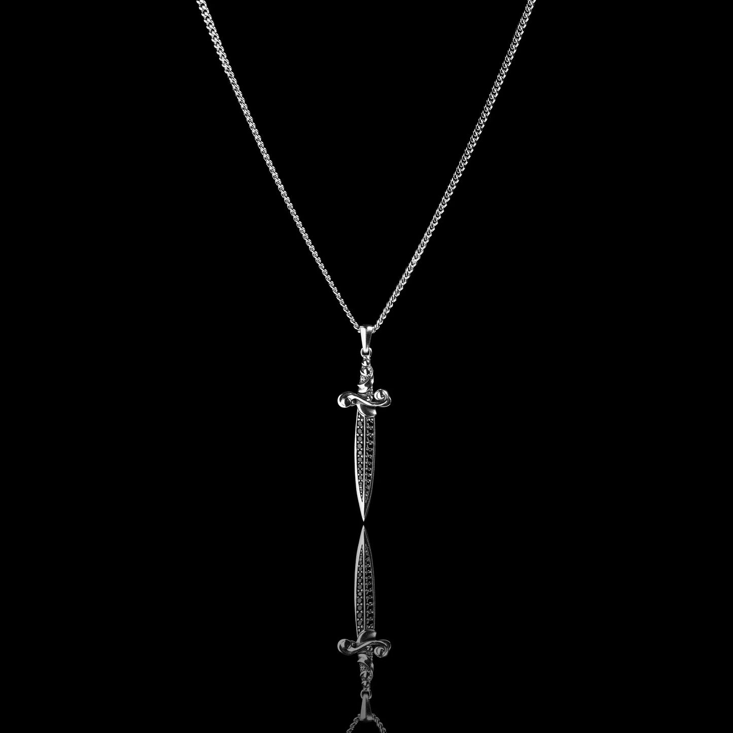 Dagger Pendant - Black Onyx