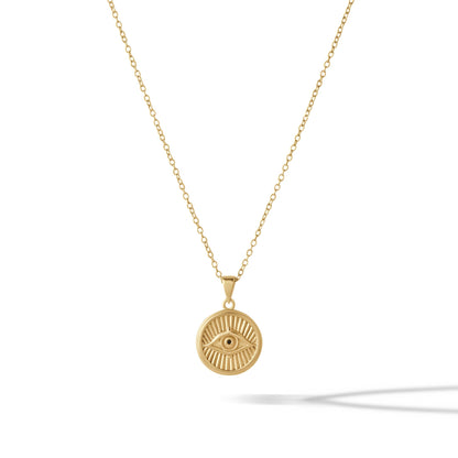Courage: Evil Eye Necklace - Gold