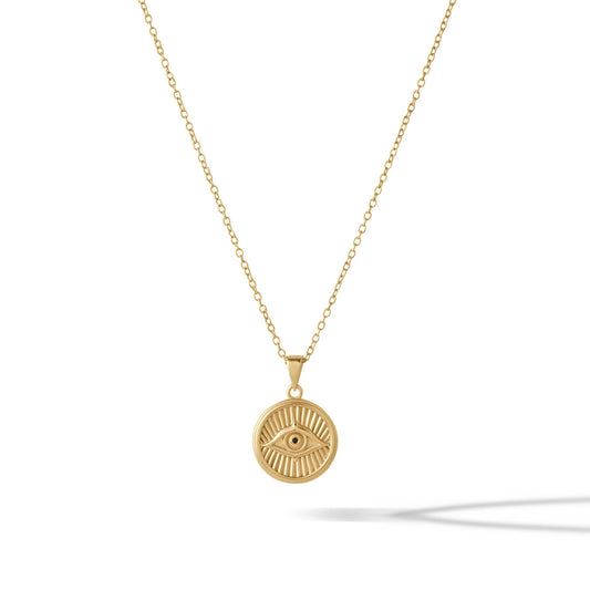 Courage: Evil Eye Necklace - Gold