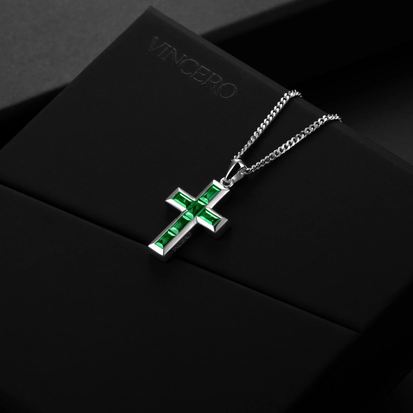 Gemstone Cross - Emerald Set