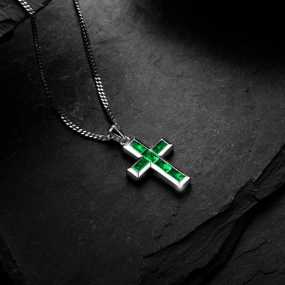 Gemstone Cross - Emerald Set