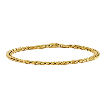Cuban Chain Bracelet, 5MM - 14K Gold