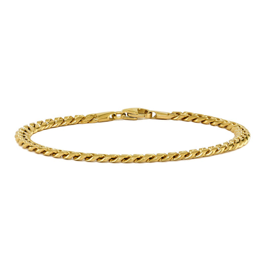 Cuban Chain Bracelet, 5MM - 14K Gold