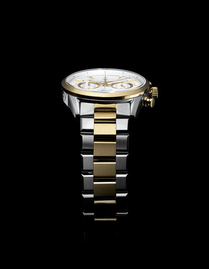 Legacy Chronograph -  White + Gold