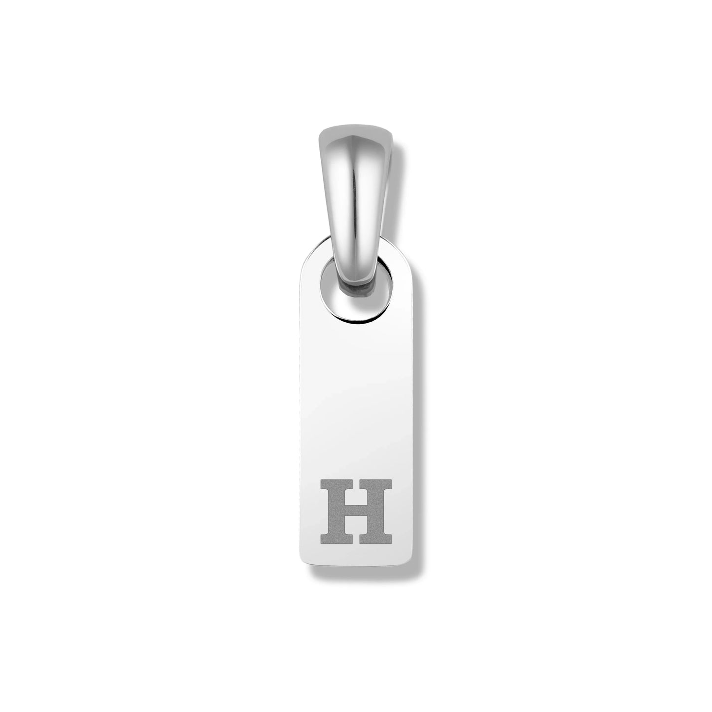 Initial Tag Pendant - Silver