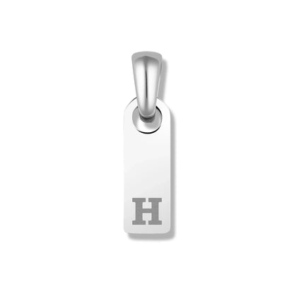 Initial Tag Pendant - Silver