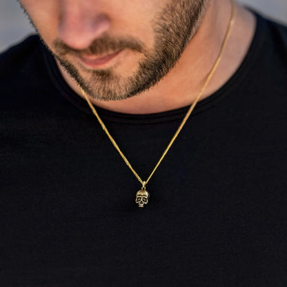 Memento Mori Pendant - 14K Gold