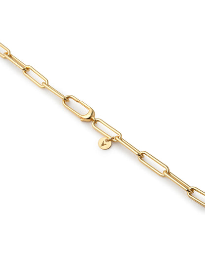 Paperclip Chain Necklace - Gold