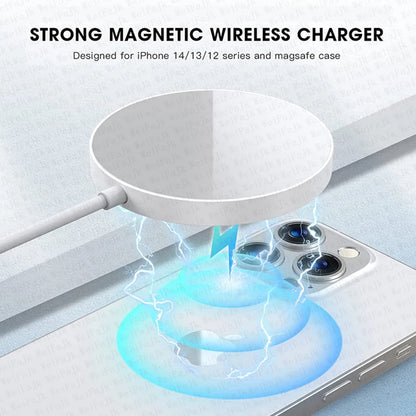 For Apple Magsafe Wireless Charger For iPhone 15 14 13 12 11 Pro Max SE Mini X XS XR 8 Plus Fast Charging Type C Lightning Cable
