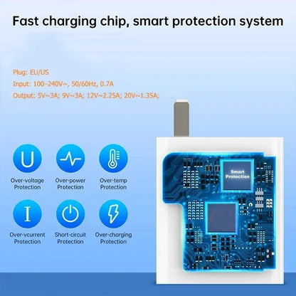 33W USB Charger Fast Charging EU/US Plug Mobile Phone Adapter For Xiaomi Redmi Note 13 12 11 iPhone Samsung Quick Charge Charger